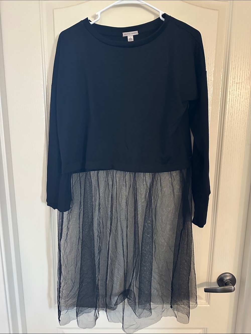Melrose and Market Black Crewneck Top